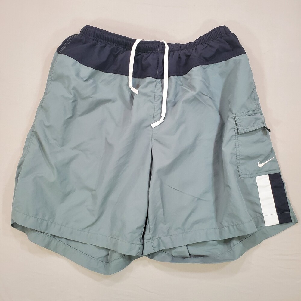Nike Swim Trunks Men XXL 41"w Mint Green Classic Fit Bathing Suit Shorts Vintage